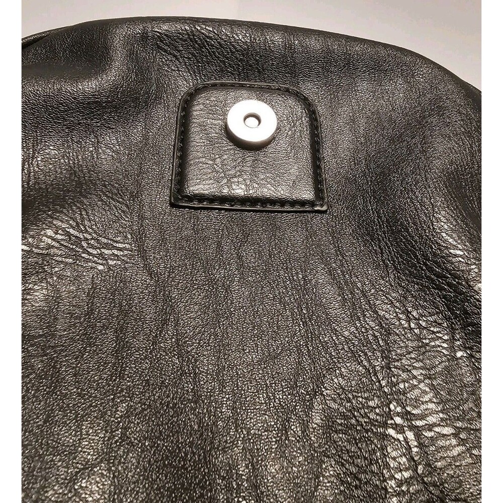 Nicole Miller Black Crossbody Bag Saddle Purse Vegan Leather Small Messenger EUC - Picture 12 of 15